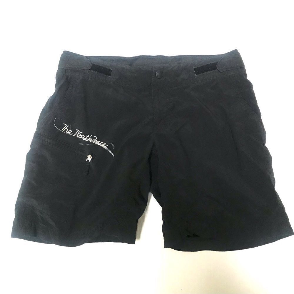 The North Face Padded Cycle‎ Shorts Black Nylon Tri Bike Activewear S